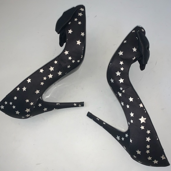 KG by Kurt Geiger Black White Star Bow Heels - Picture 8 of 12